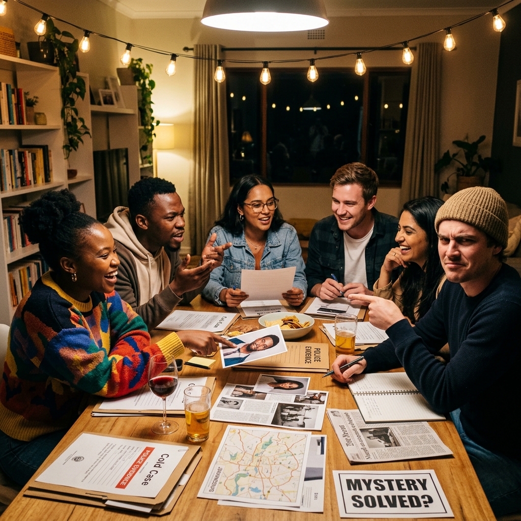 Friends solving mystery